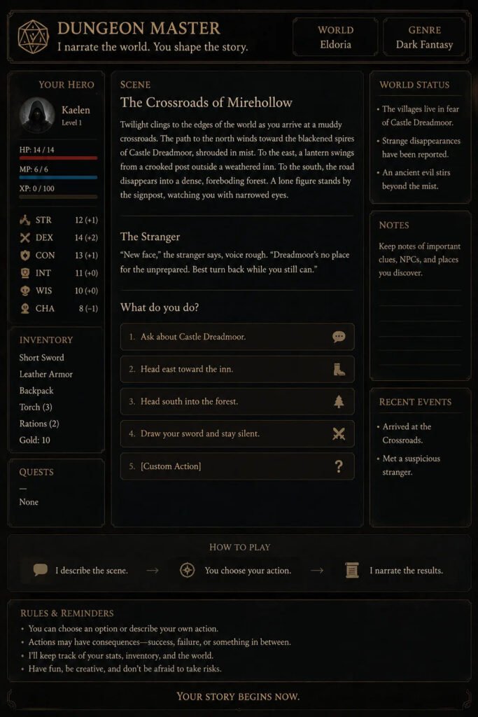 Dungeon Master Storyteller